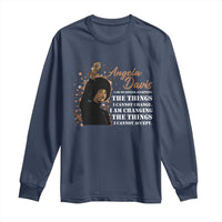 Angela Davis Long Sleeve Shirt I Am Changing The Things I Cannot Accept Black Panther Party History