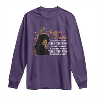 Angela Davis Long Sleeve Shirt I Am Changing The Things I Cannot Accept Black Panther Party History