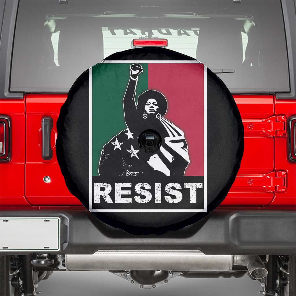 Resist Angela Davis Spare Tire Cover Black Panther Party History Civil Rights