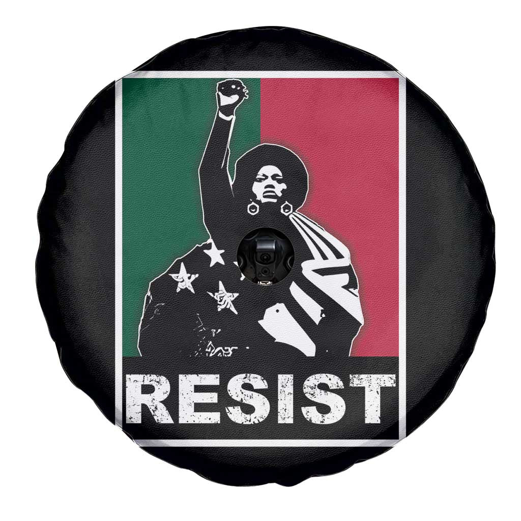 Resist Angela Davis Spare Tire Cover Black Panther Party History Civil Rights
