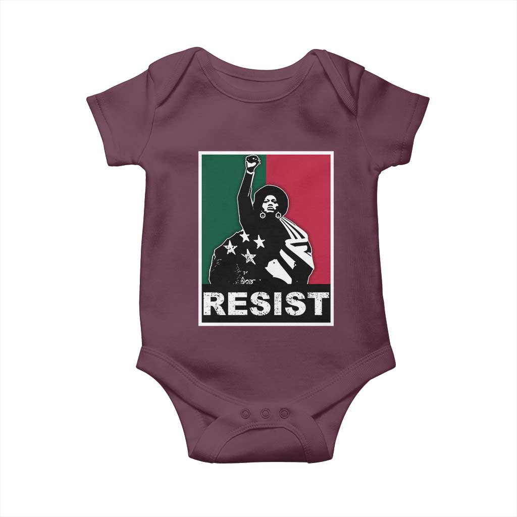 Resist Angela Davis Baby Onesie Black Panther Party History Civil Rights