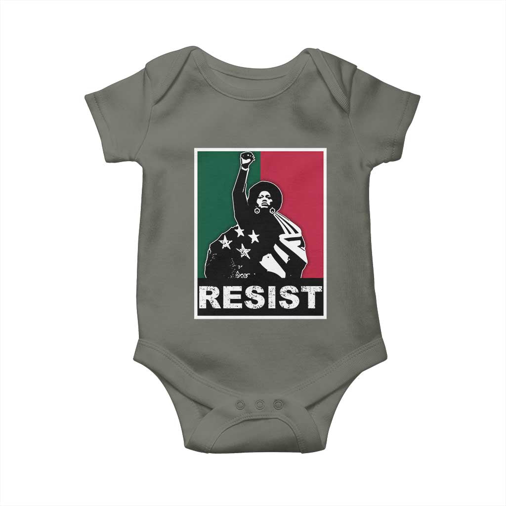 Resist Angela Davis Baby Onesie Black Panther Party History Civil Rights