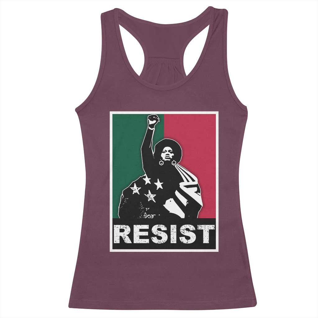 Resist Angela Davis Racerback Tank Top Black Panther Party History Civil Rights