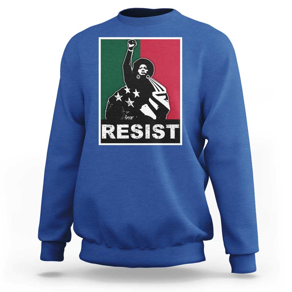 Resist Angela Davis Sweatshirt Black Panther Party History Civil Rights