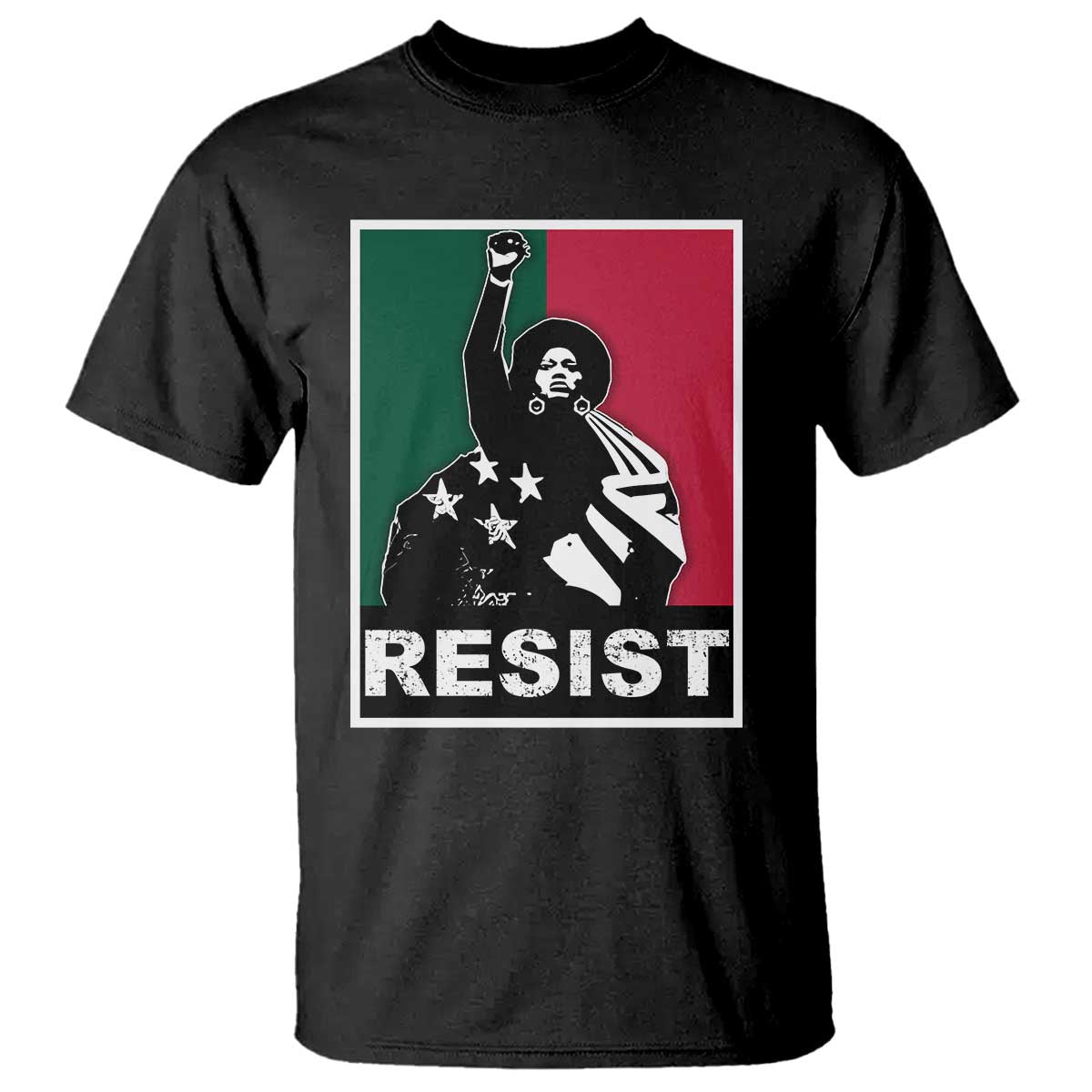 Resist Angela Davis T Shirt Black Panther Party History Civil Rights