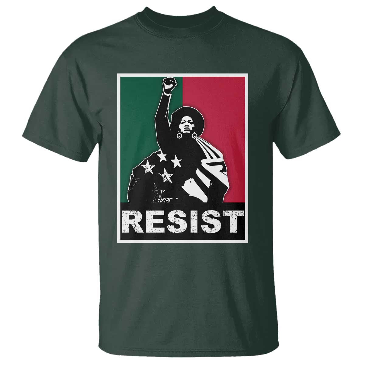 Resist Angela Davis T Shirt Black Panther Party History Civil Rights
