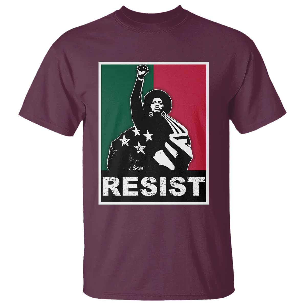 Resist Angela Davis T Shirt Black Panther Party History Civil Rights