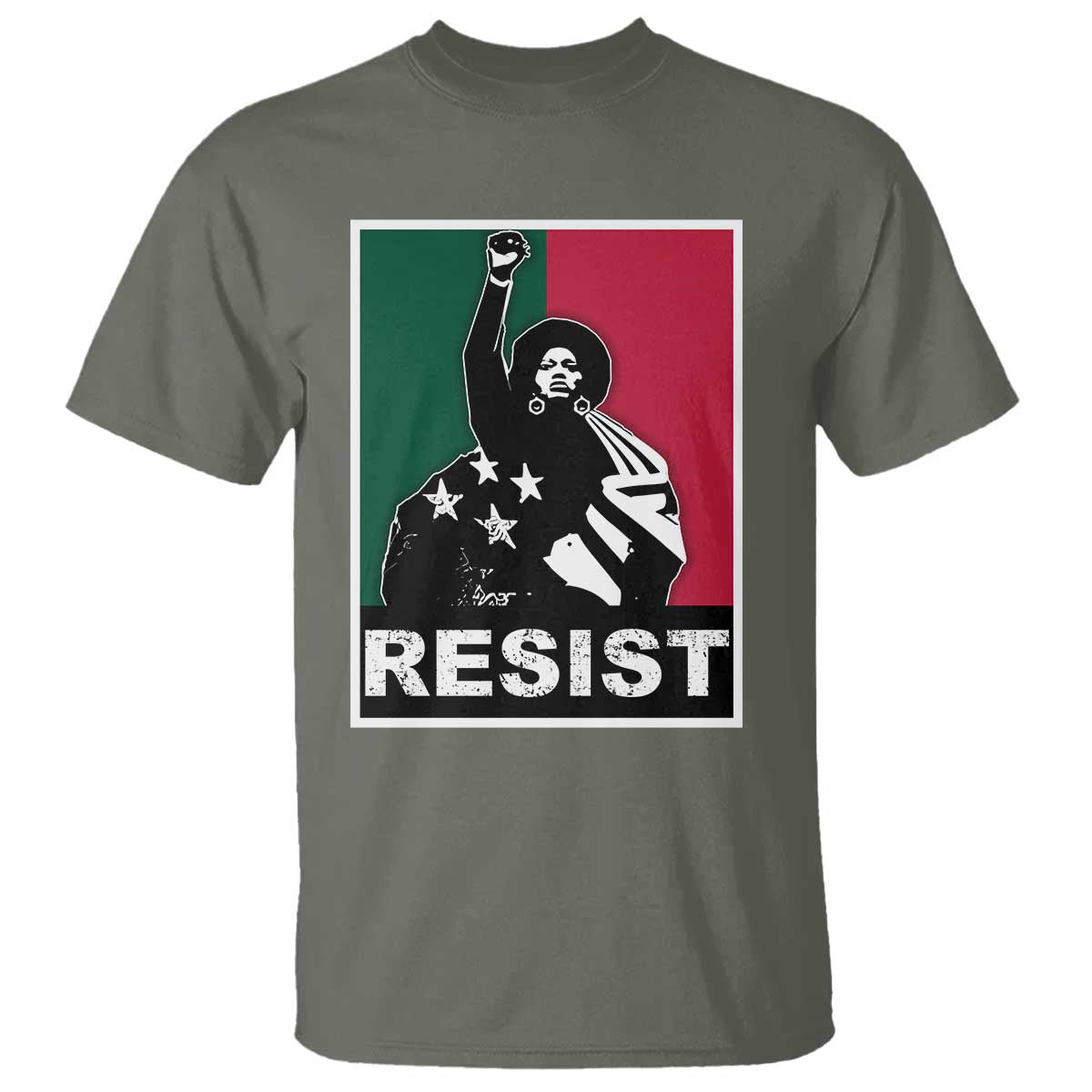 Resist Angela Davis T Shirt Black Panther Party History Civil Rights