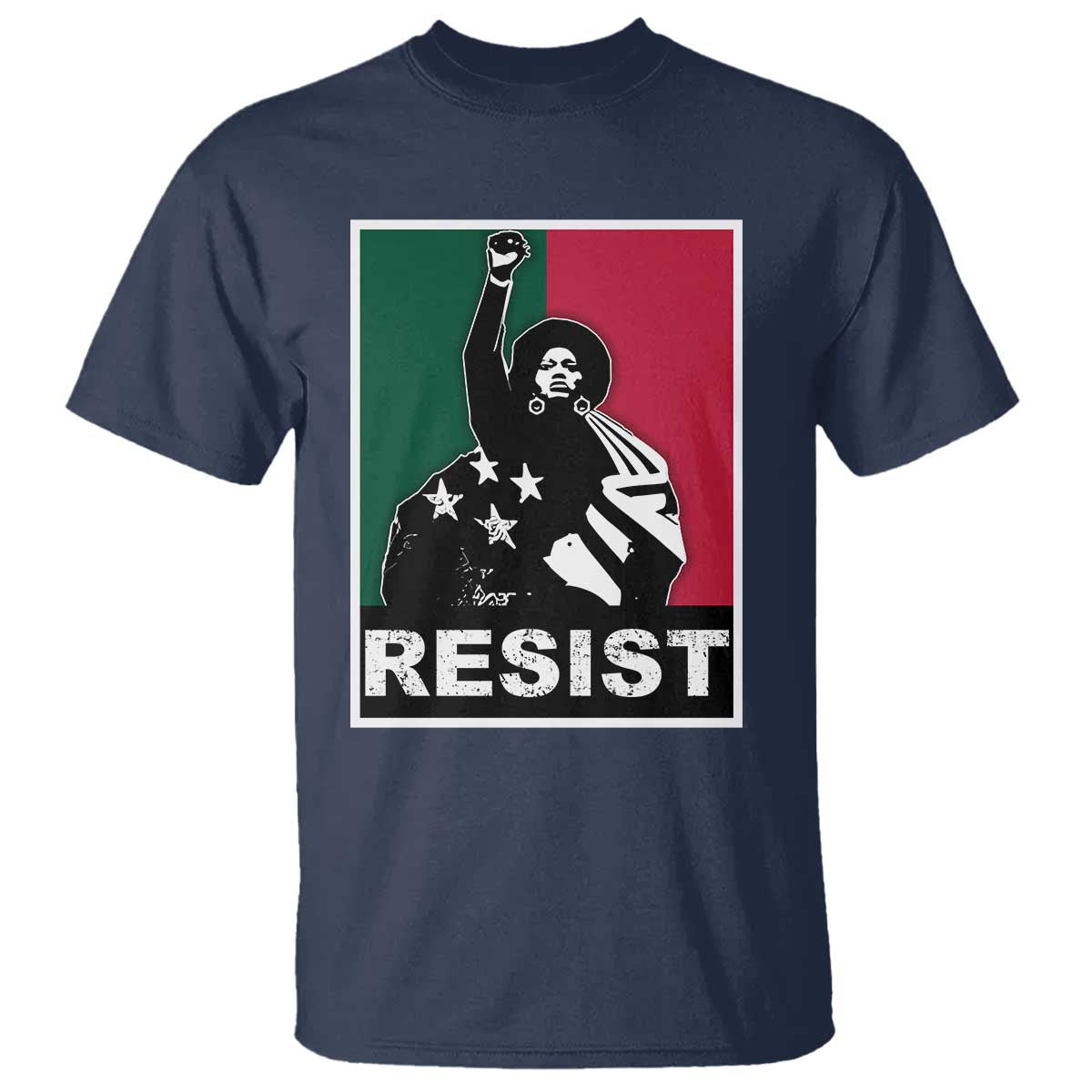 Resist Angela Davis T Shirt Black Panther Party History Civil Rights