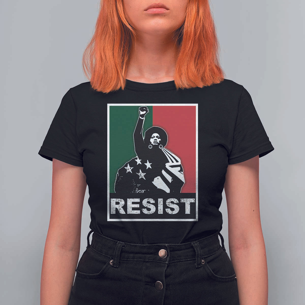 Resist Angela Davis T Shirt For Women Black Panther Party History Civil Rights