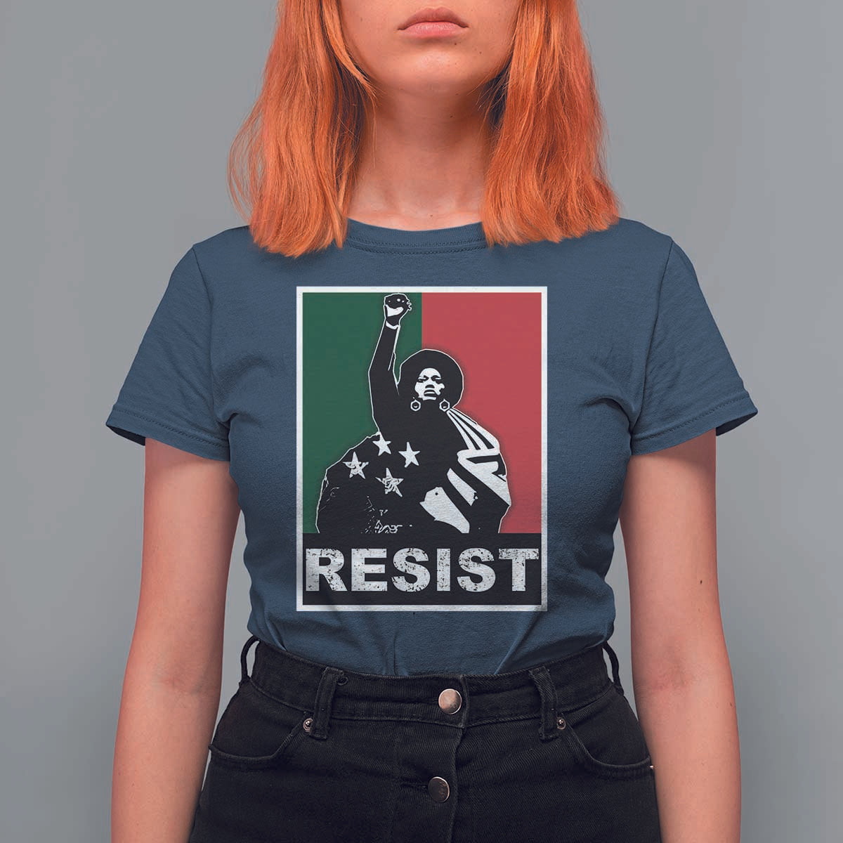 Resist Angela Davis T Shirt For Women Black Panther Party History Civil Rights