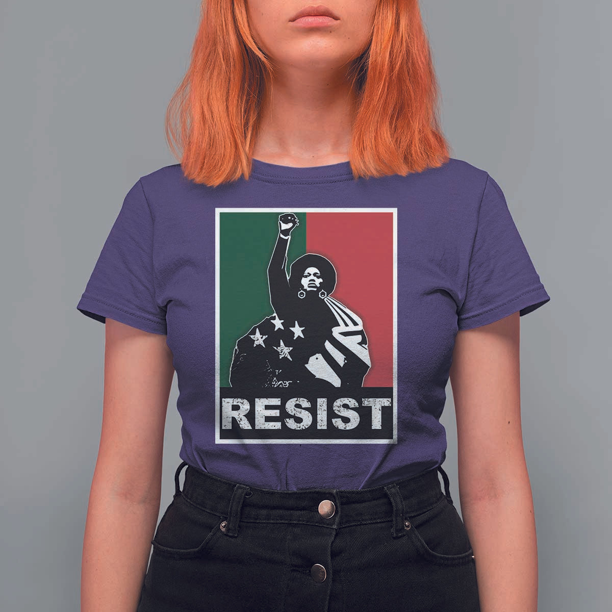 Resist Angela Davis T Shirt For Women Black Panther Party History Civil Rights