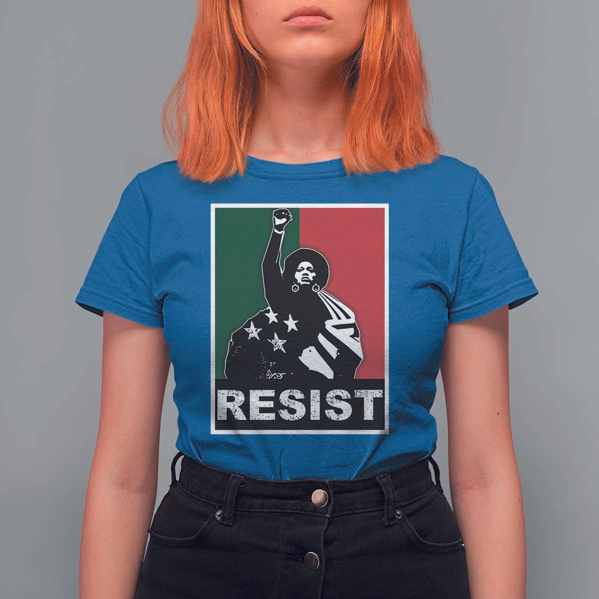 Resist Angela Davis T Shirt For Women Black Panther Party History Civil Rights