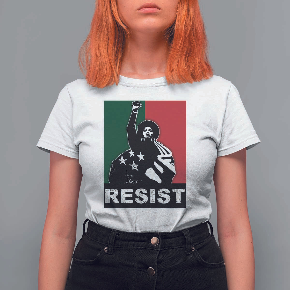 Resist Angela Davis T Shirt For Women Black Panther Party History Civil Rights