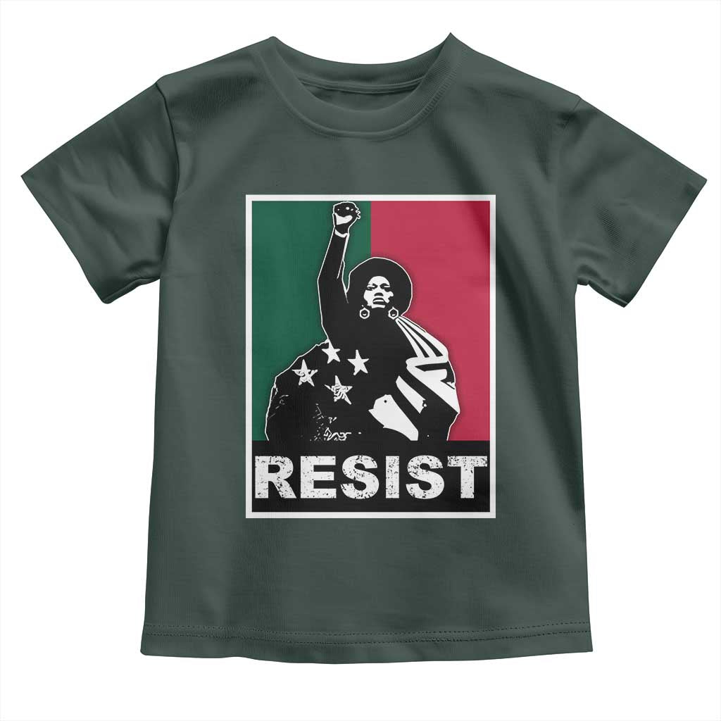 Resist Angela Davis Toddler T Shirt Black Panther Party History Civil Rights
