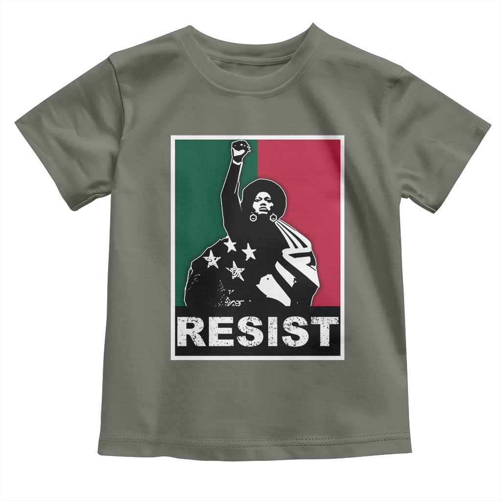 Resist Angela Davis Toddler T Shirt Black Panther Party History Civil Rights