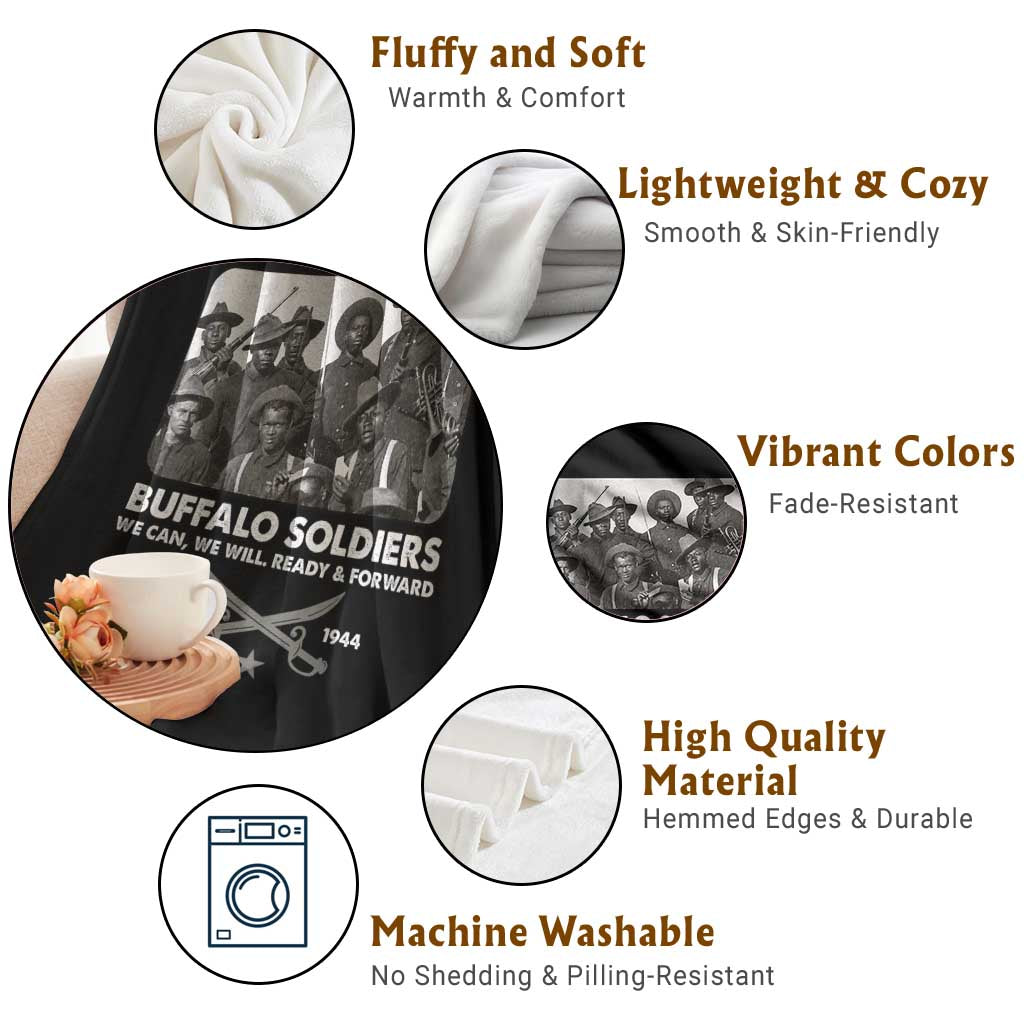 Buffalo Soldiers Throw Blanket We Can We Will Ready Forward Black History - Wonder Print Shop