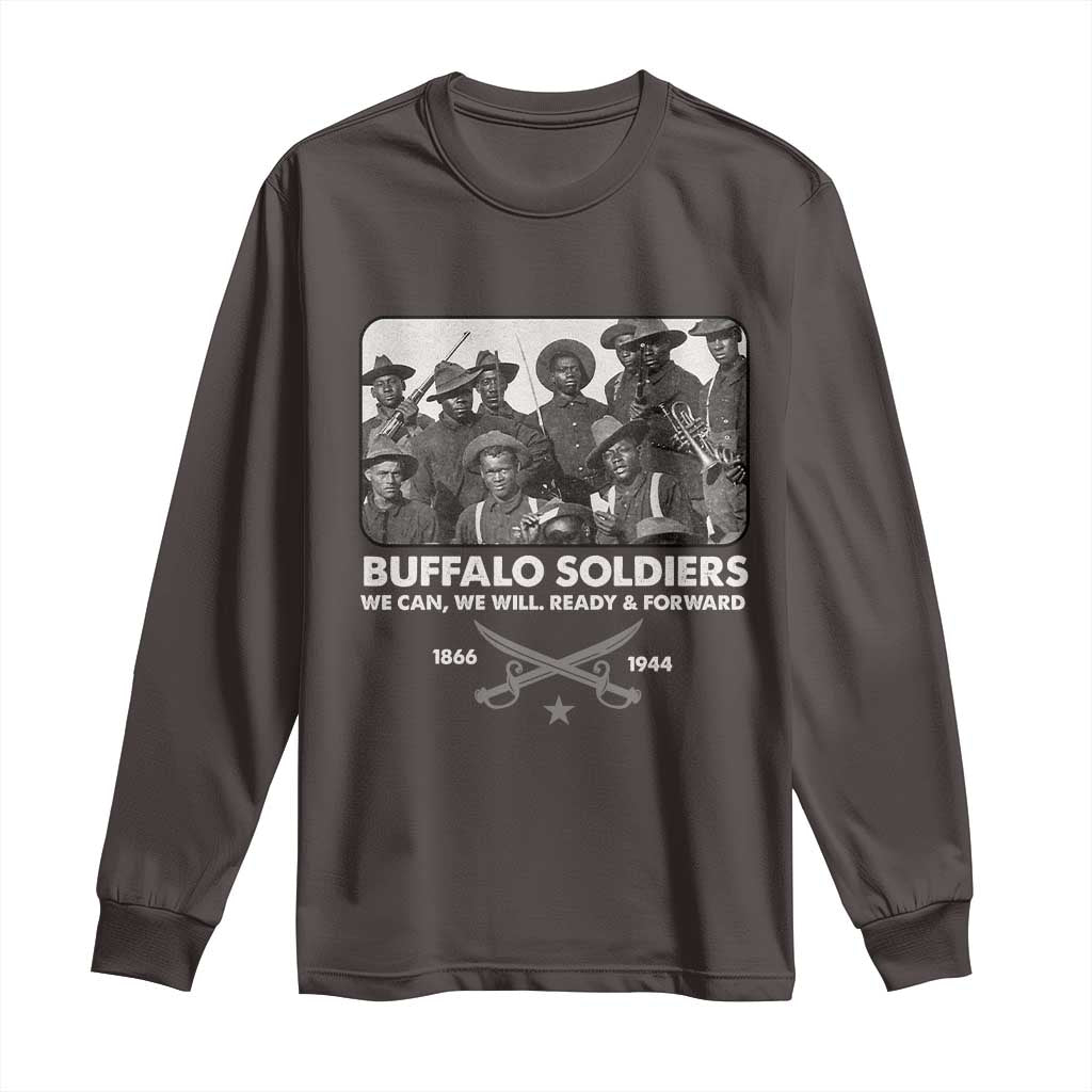Buffalo Soldiers Long Sleeve Shirt We Can We Will Ready Forward Black History