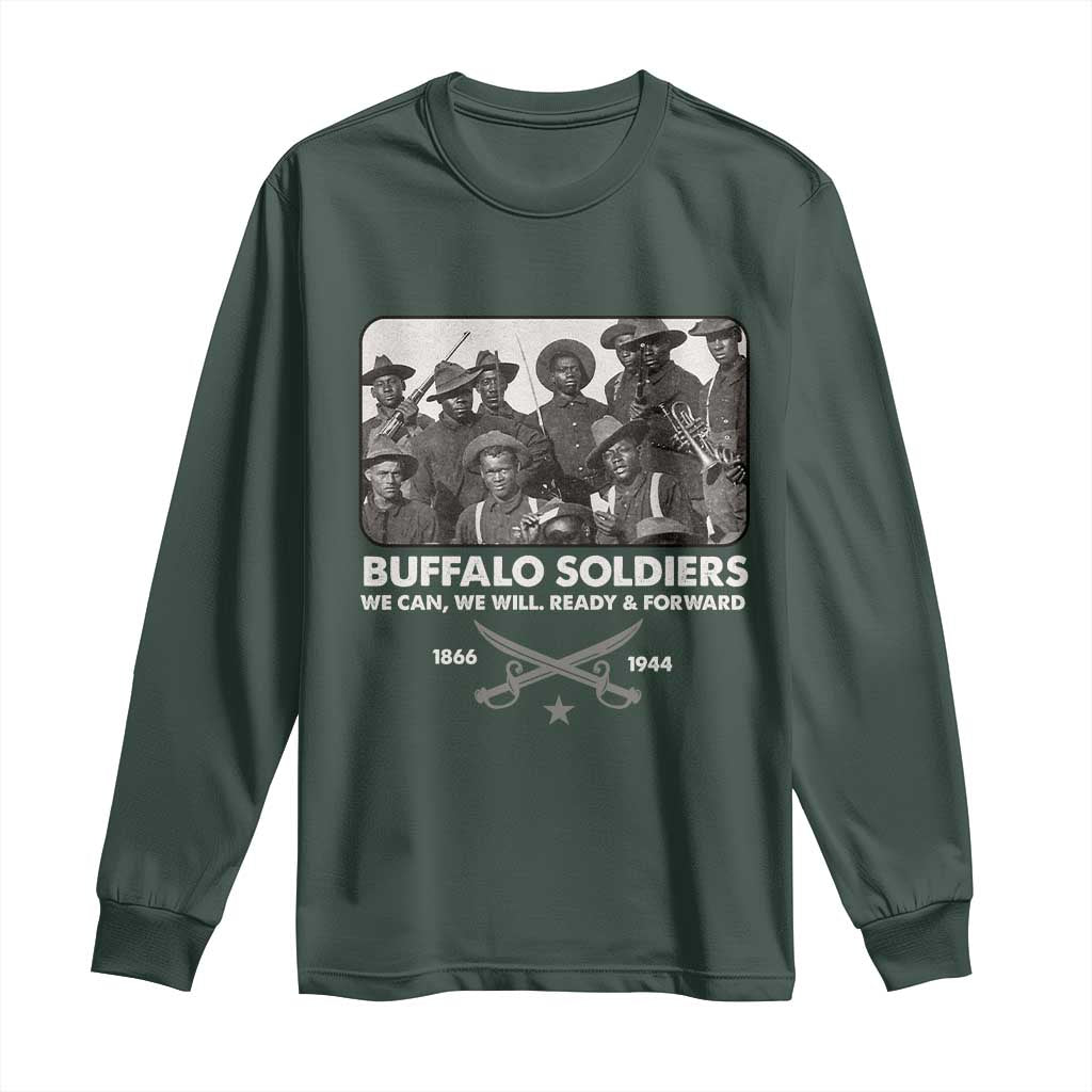 Buffalo Soldiers Long Sleeve Shirt We Can We Will Ready Forward Black History