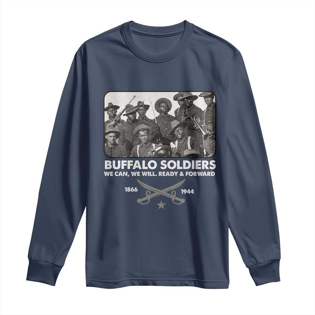 Buffalo Soldiers Long Sleeve Shirt We Can We Will Ready Forward Black History