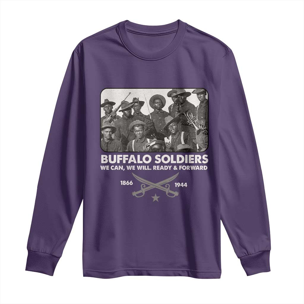 Buffalo Soldiers Long Sleeve Shirt We Can We Will Ready Forward Black History