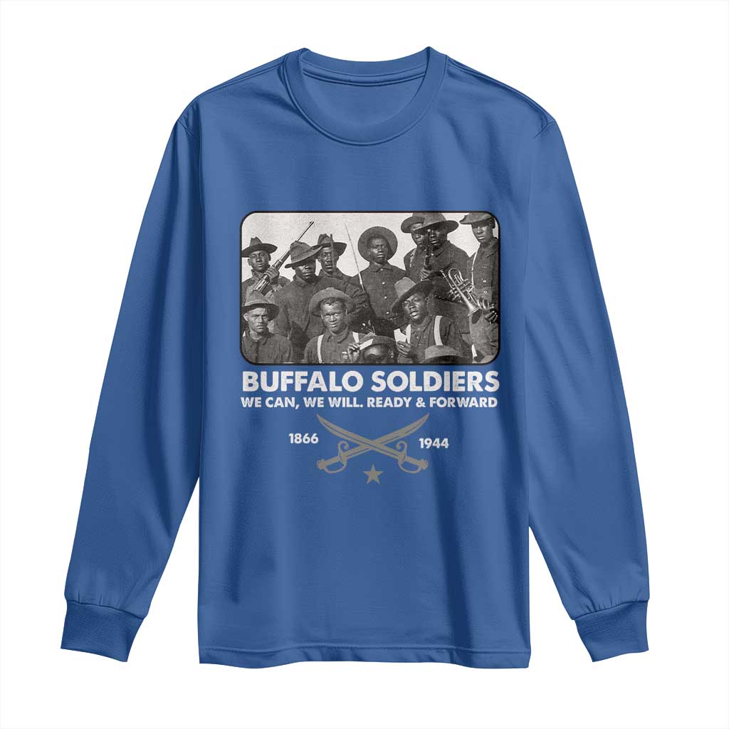 Buffalo Soldiers Long Sleeve Shirt We Can We Will Ready Forward Black History