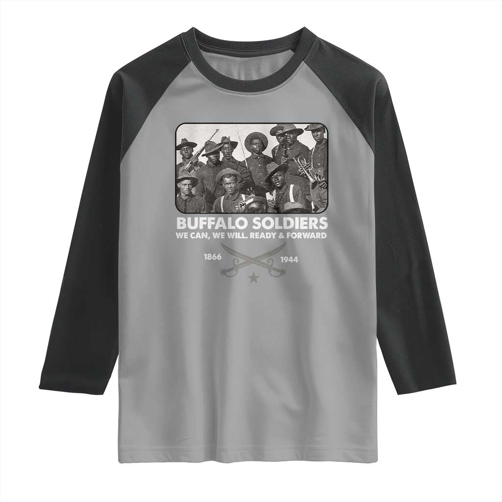 Buffalo Soldiers Raglan Shirt We Can We Will Ready Forward Black History