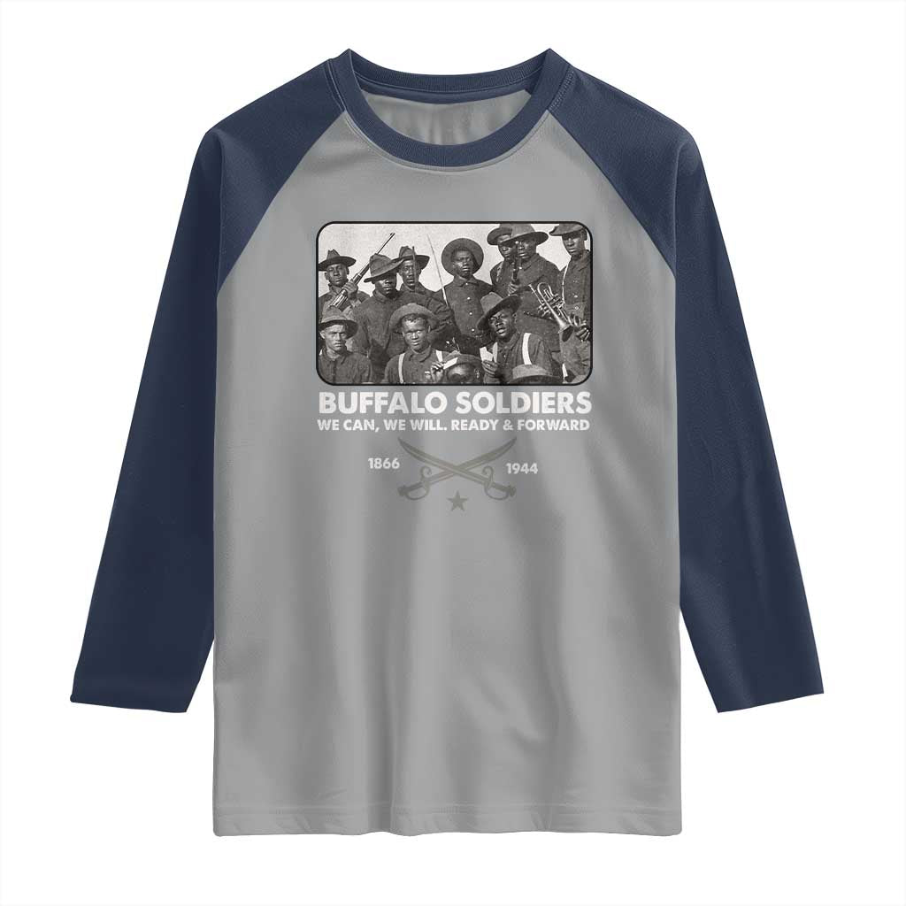 Buffalo Soldiers Raglan Shirt We Can We Will Ready Forward Black History