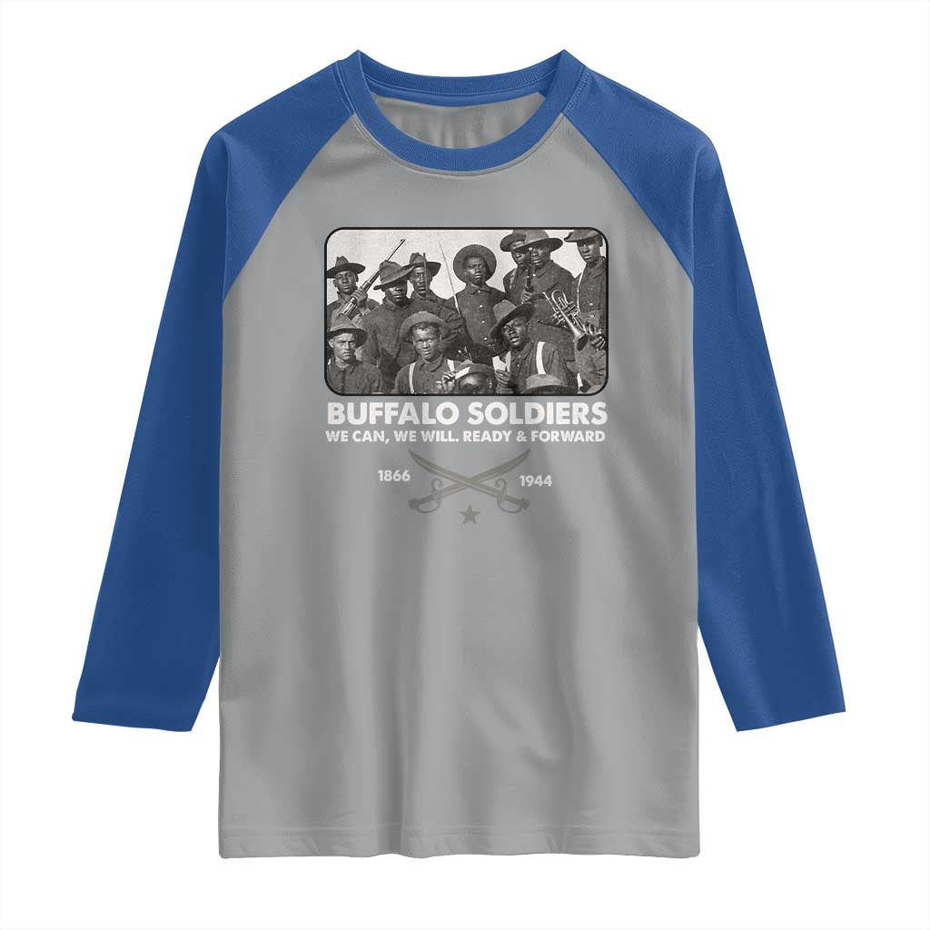 Buffalo Soldiers Raglan Shirt We Can We Will Ready Forward Black History