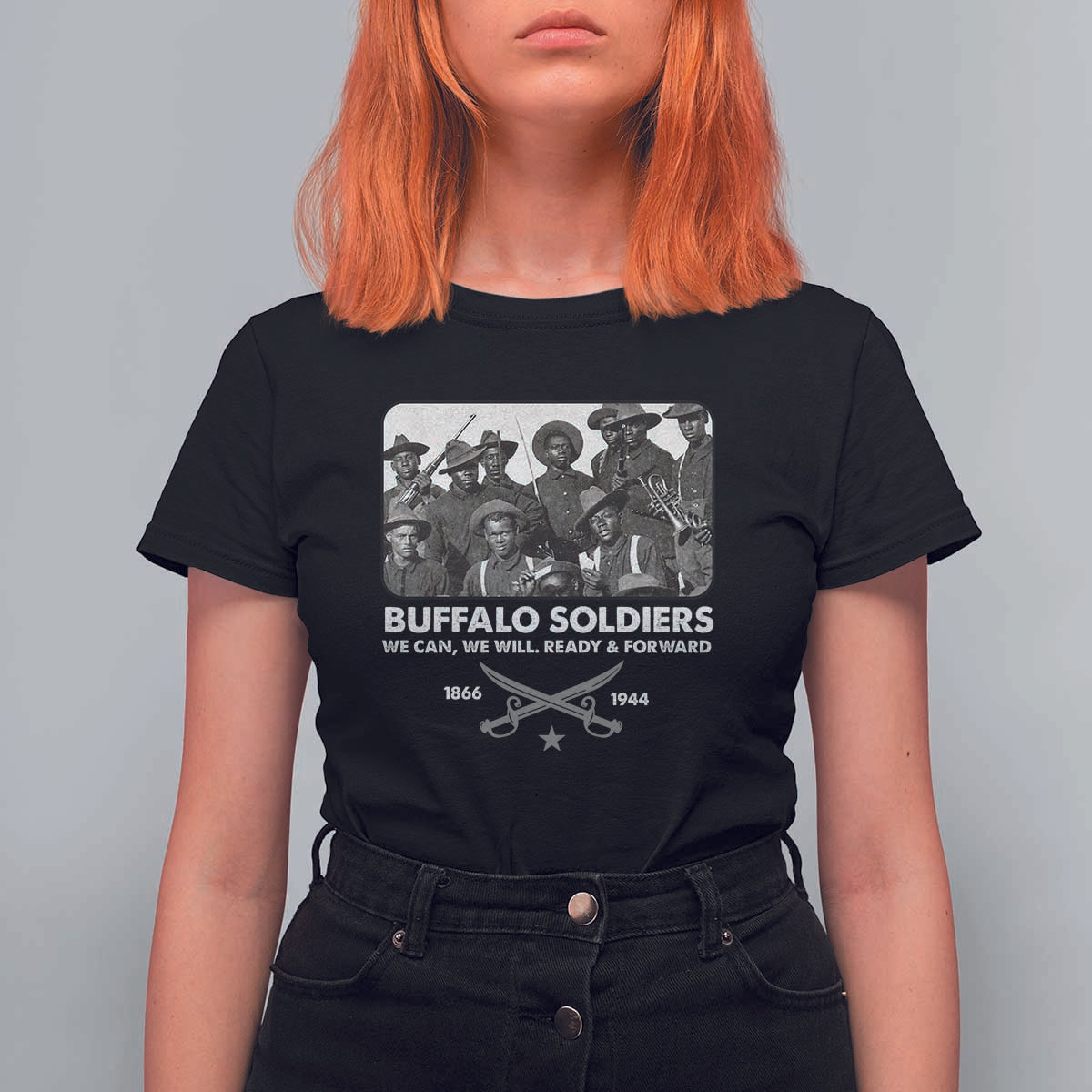 Buffalo Soldiers T Shirt For Women We Can We Will Ready Forward Black History