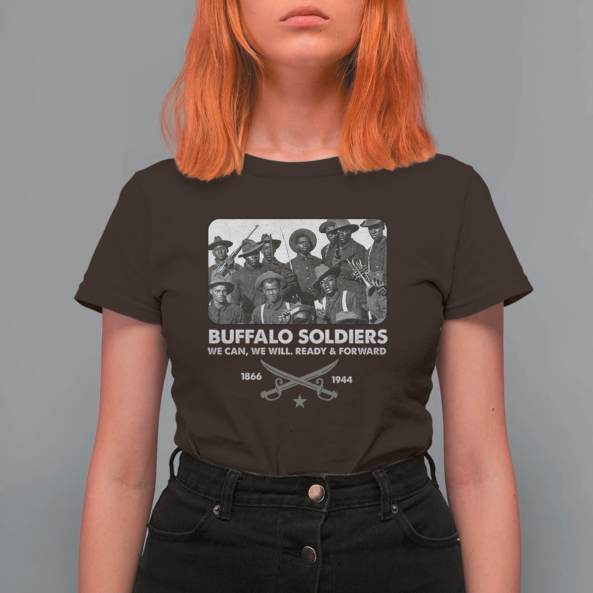 Buffalo Soldiers T Shirt For Women We Can We Will Ready Forward Black History
