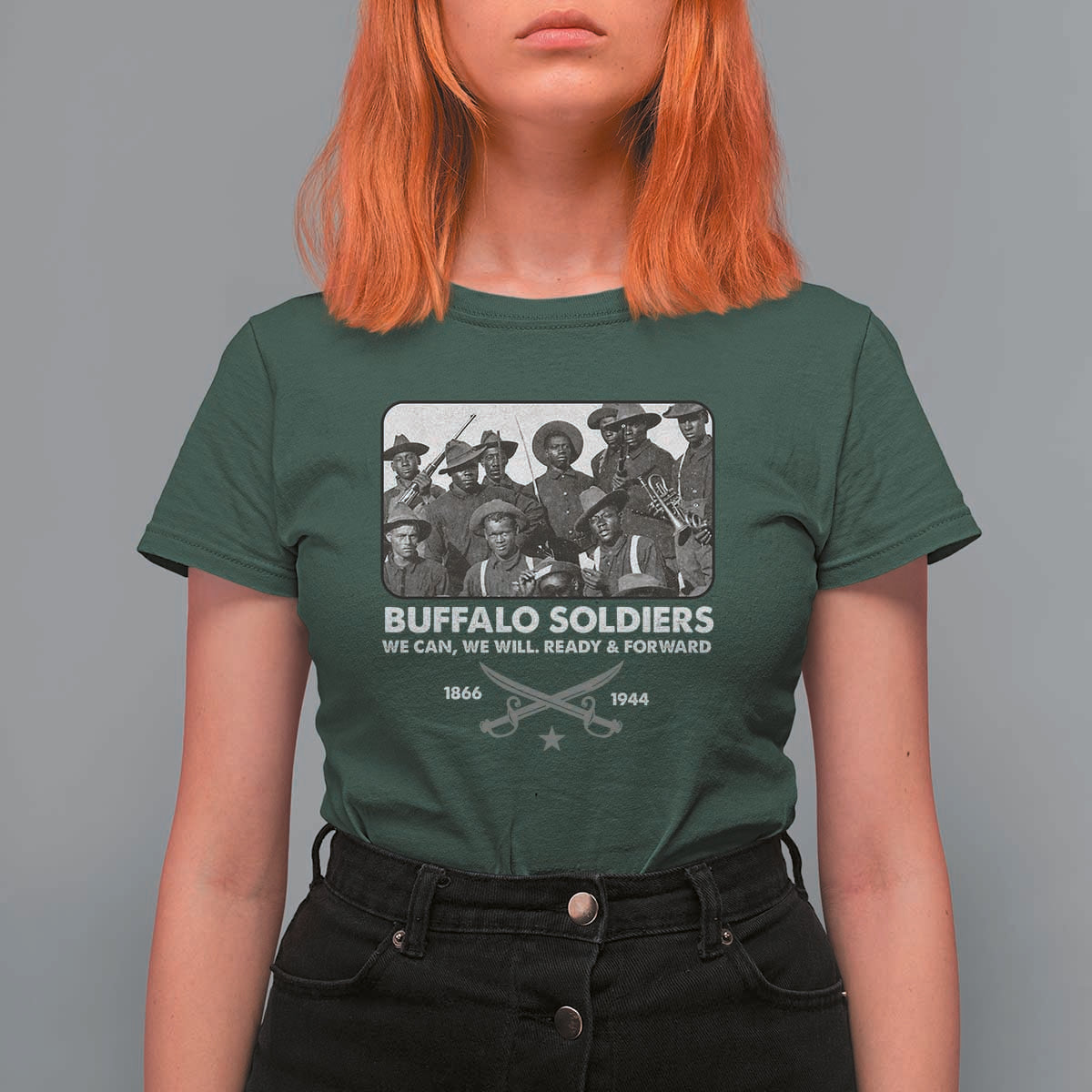 Buffalo Soldiers T Shirt For Women We Can We Will Ready Forward Black History
