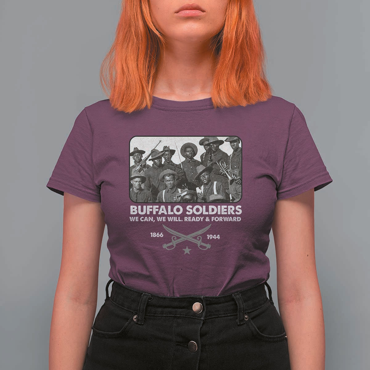 Buffalo Soldiers T Shirt For Women We Can We Will Ready Forward Black History
