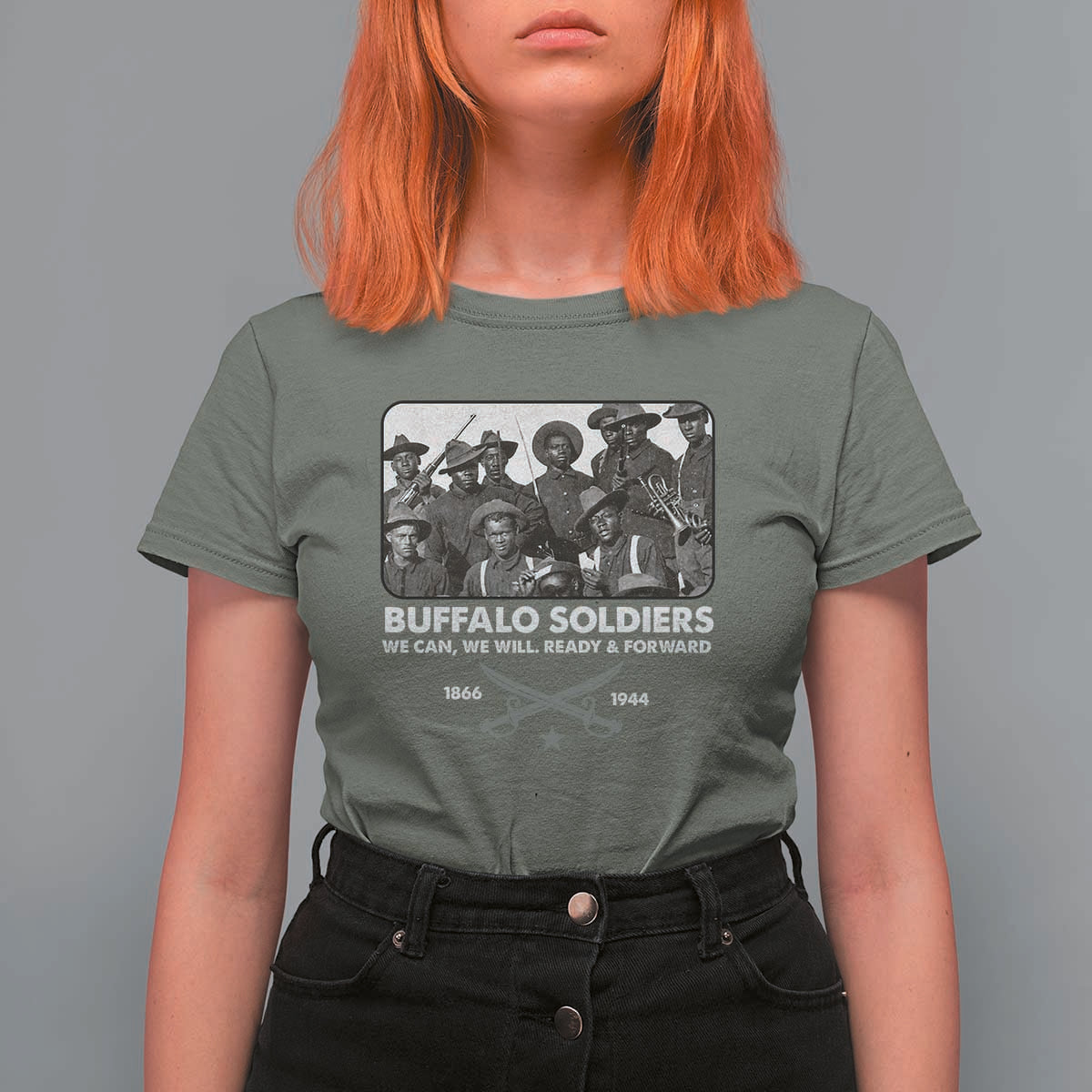 Buffalo Soldiers T Shirt For Women We Can We Will Ready Forward Black History