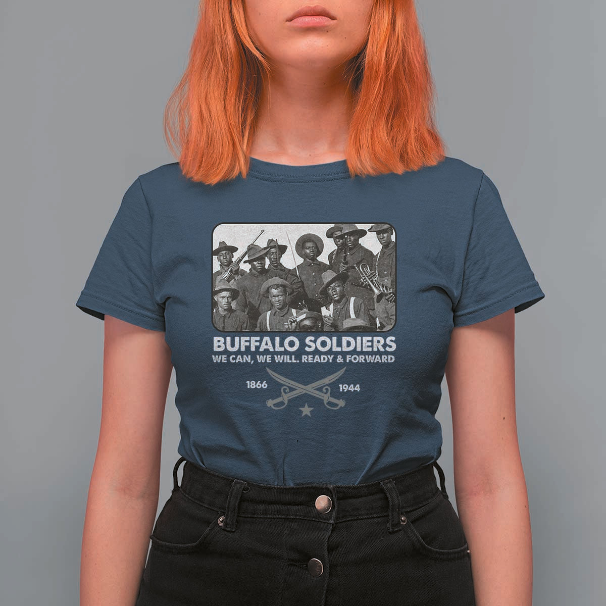 Buffalo Soldiers T Shirt For Women We Can We Will Ready Forward Black History