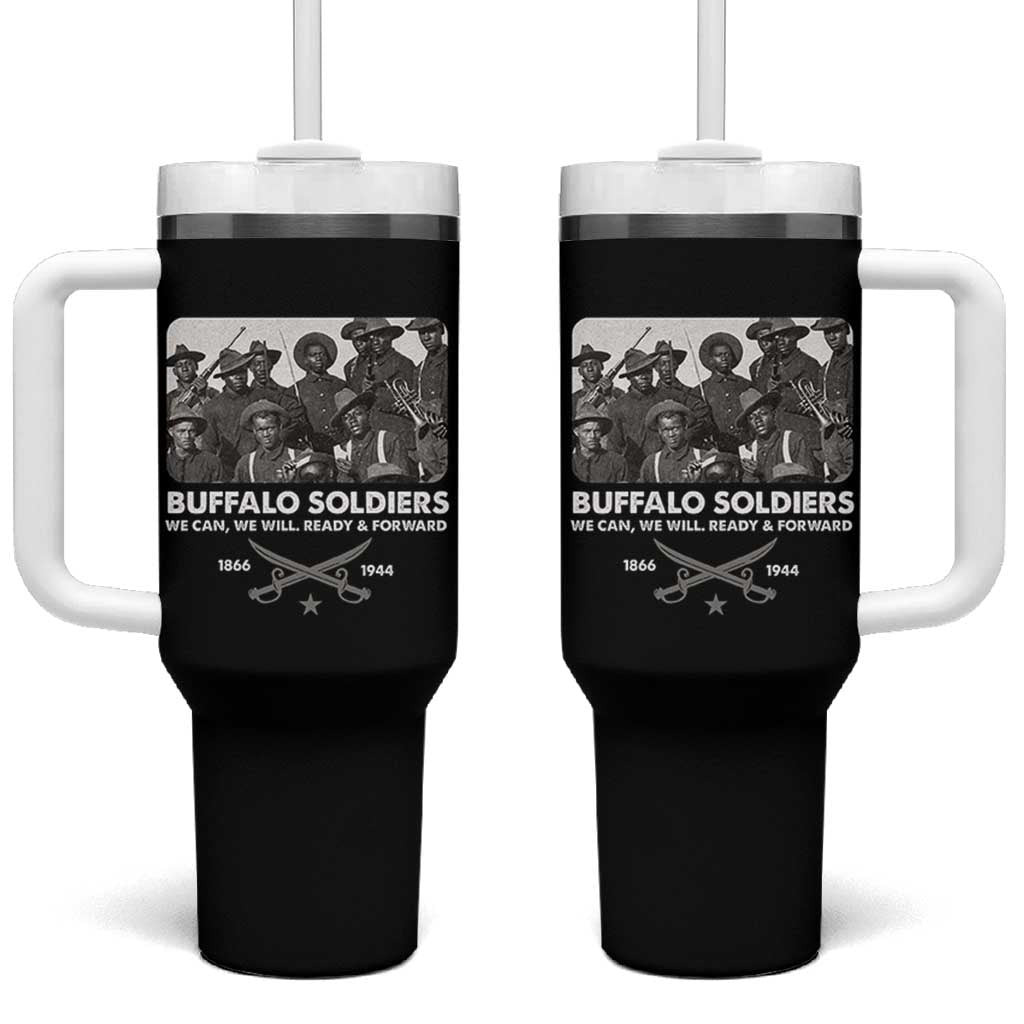 Buffalo Soldiers Tumbler With Handle We Can We Will Ready Forward Black History - Wonder Print Shop