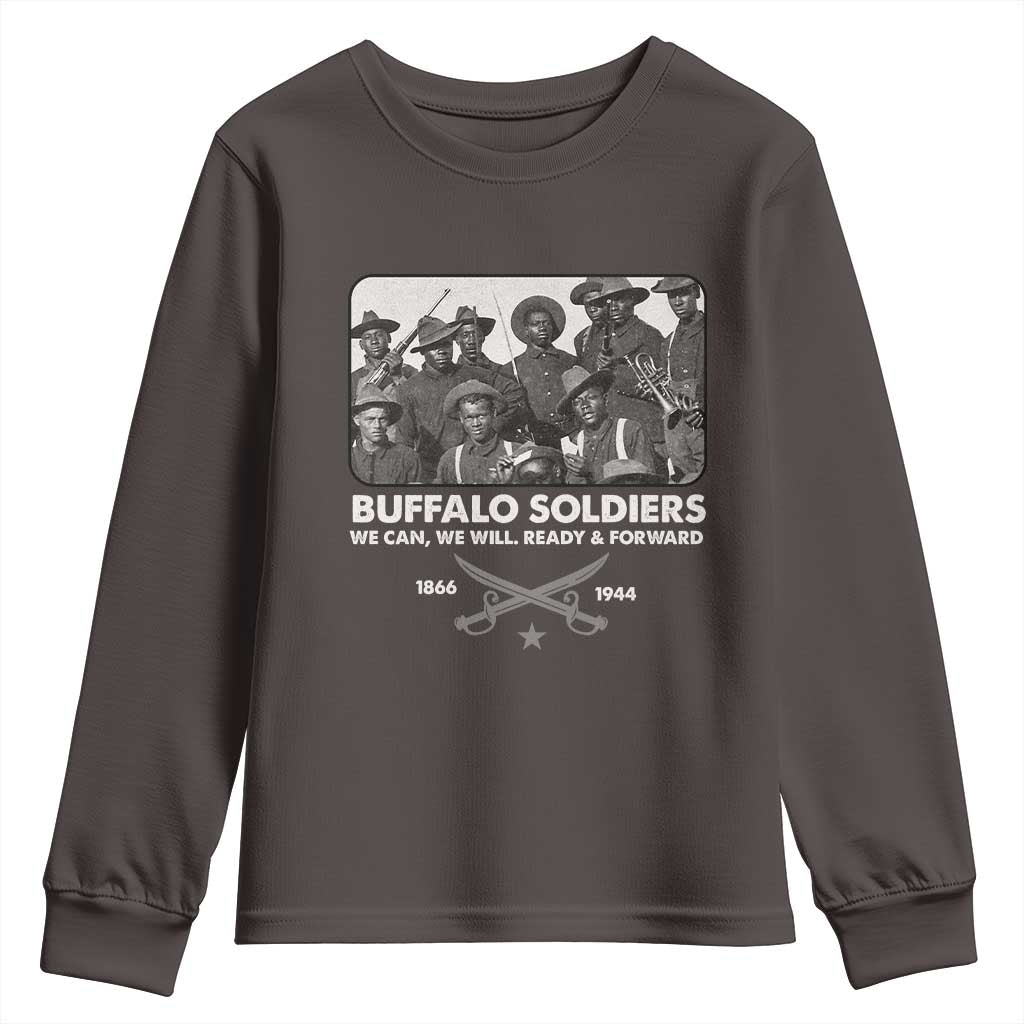 Buffalo Soldiers Youth Sweatshirt We Can We Will Ready Forward Black History