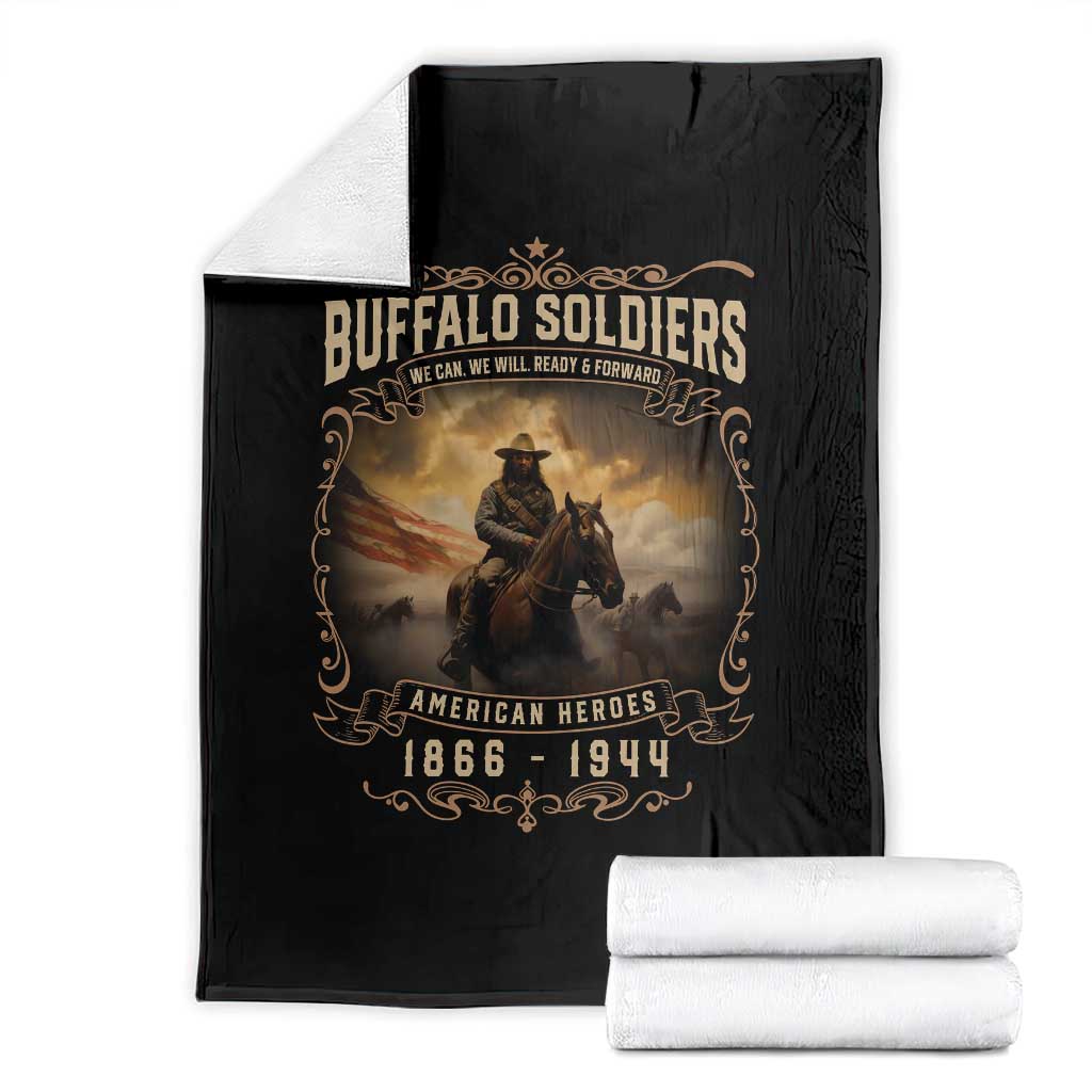 Buffalo Soldiers Throw Blanket American Heros Cavalry Black History - Wonder Print Shop