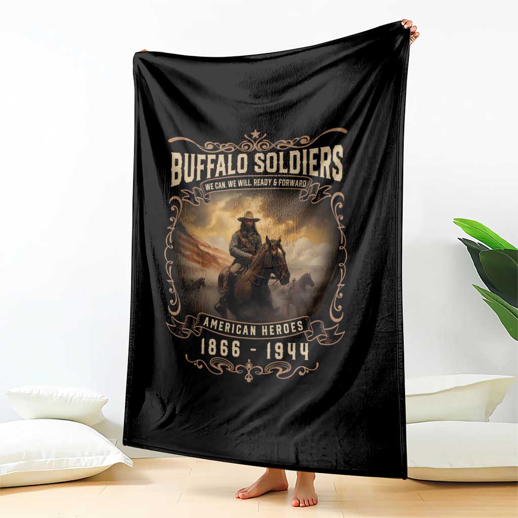 Buffalo Soldiers Throw Blanket American Heros Cavalry Black History - Wonder Print Shop