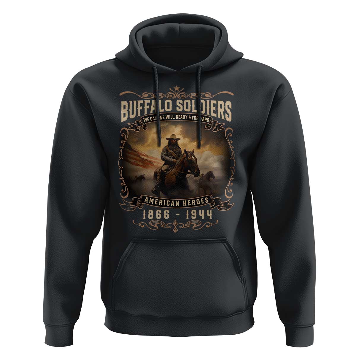 Buffalo Soldiers Hoodie American Heros Cavalry Black History
