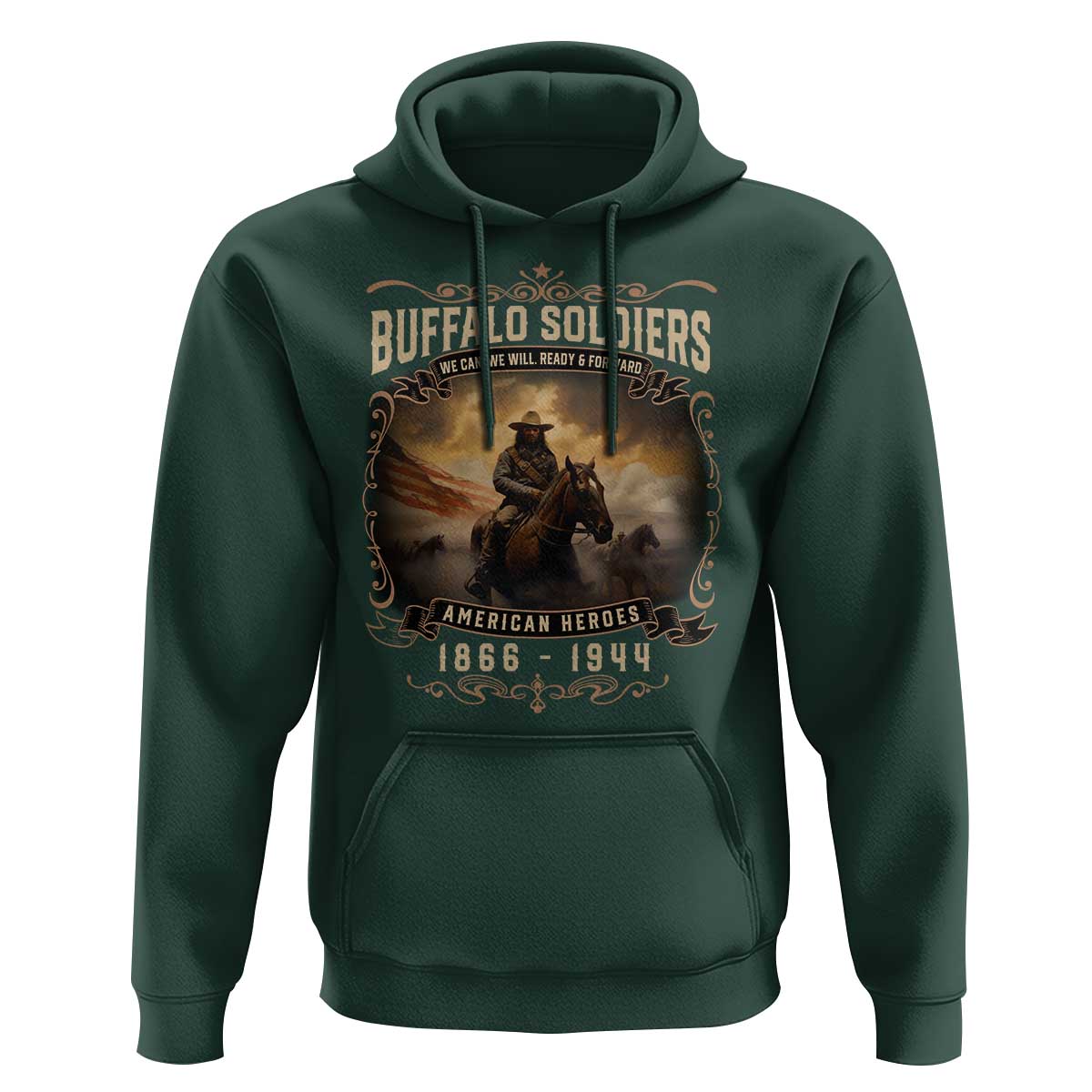 Buffalo Soldiers Hoodie American Heros Cavalry Black History