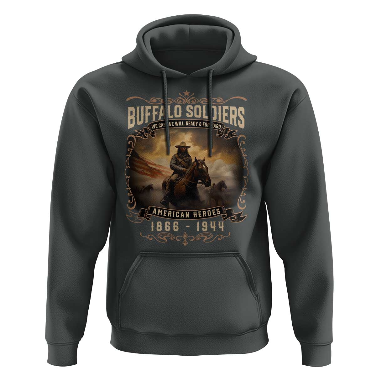 Buffalo Soldiers Hoodie American Heros Cavalry Black History