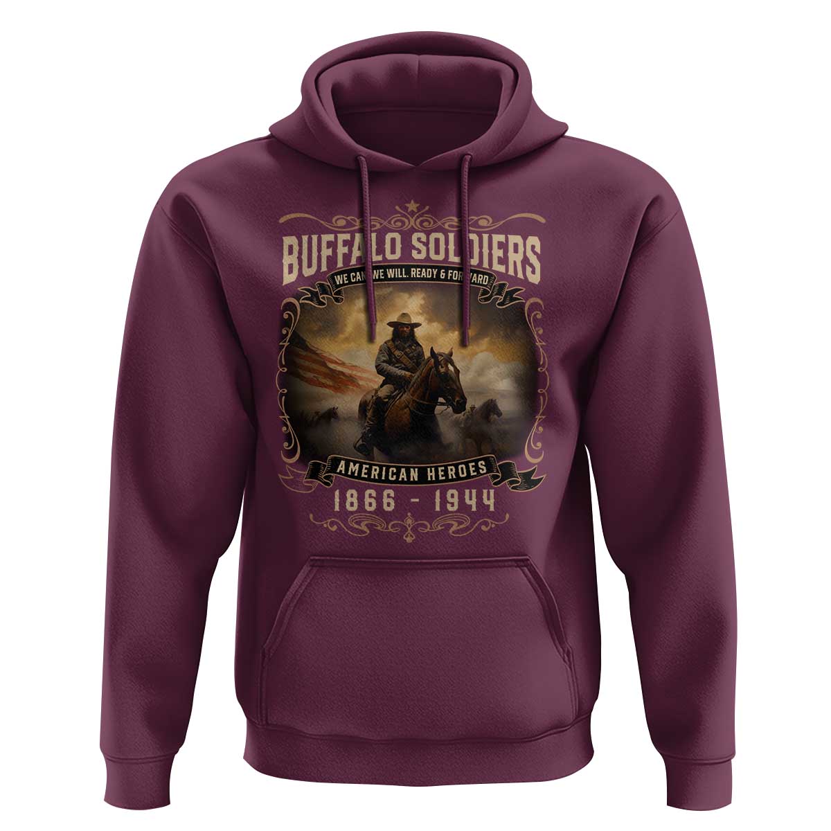 Buffalo Soldiers Hoodie American Heros Cavalry Black History