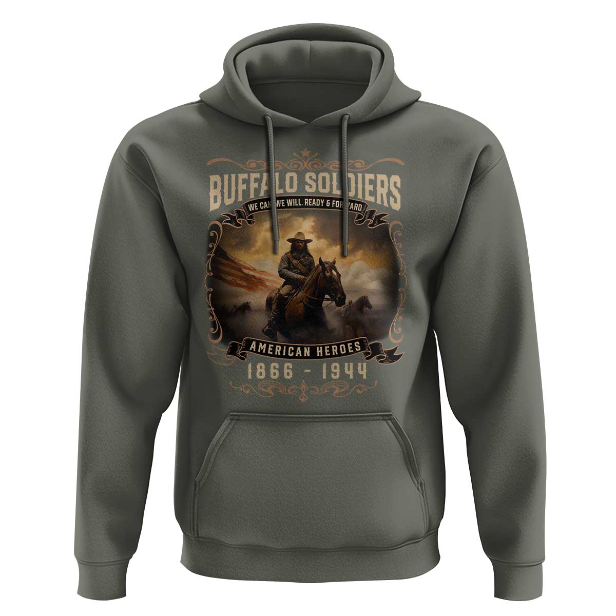 Buffalo Soldiers Hoodie American Heros Cavalry Black History
