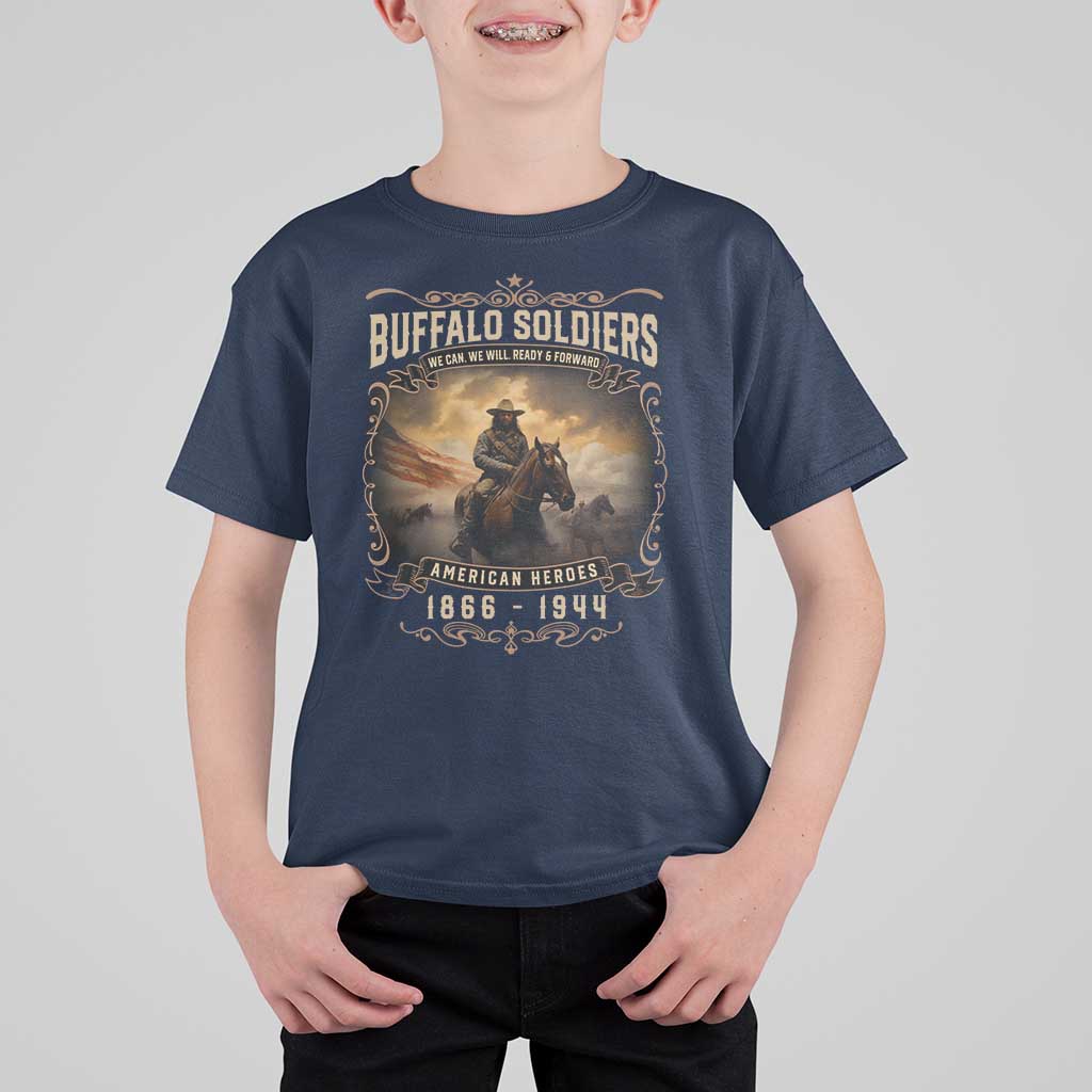 Buffalo Soldiers T Shirt For Kid American Heros Cavalry Black History