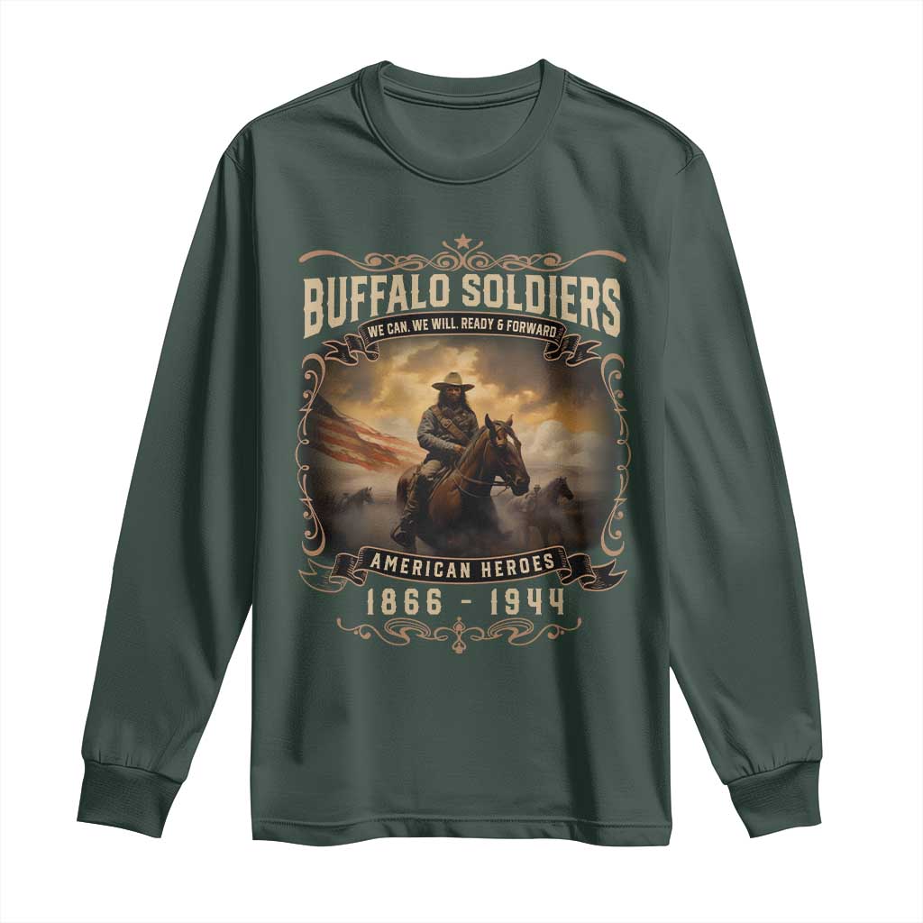 Buffalo Soldiers Long Sleeve Shirt American Heros Cavalry Black History