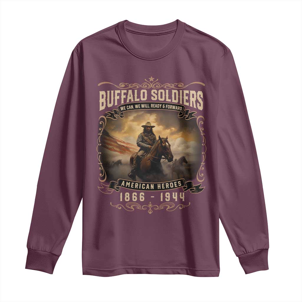 Buffalo Soldiers Long Sleeve Shirt American Heros Cavalry Black History