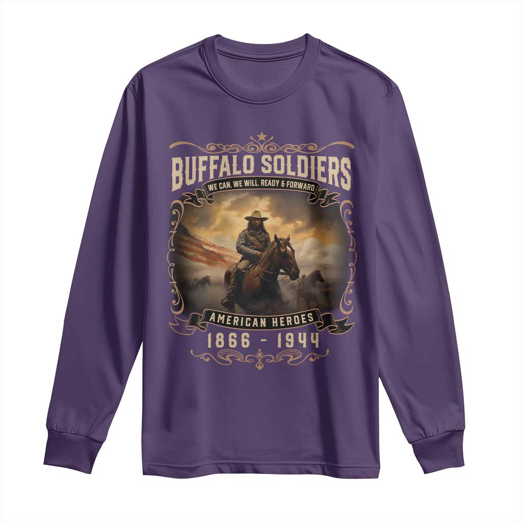 Buffalo Soldiers Long Sleeve Shirt American Heros Cavalry Black History