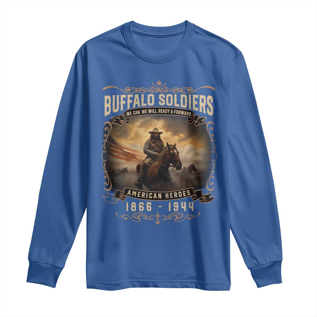 Buffalo Soldiers Long Sleeve Shirt American Heros Cavalry Black History