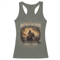 Buffalo Soldiers Racerback Tank Top American Heros Cavalry Black History